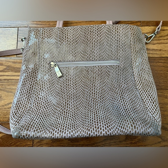 Sorail New York Dusty Rose Pink Leather Snakeskin Shoulder/Crossbody Bag - Picture 5 of 14